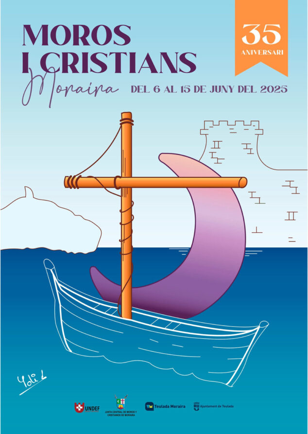 Imagen: Cartel de los Moros i Cristians de Moraira 2025