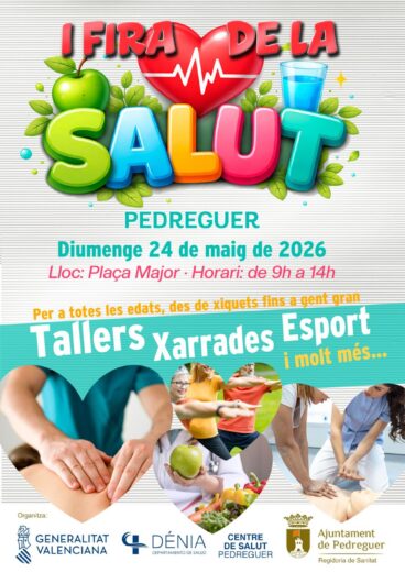 Cartel promocional de la I Feria de la Salud de Pedreguer