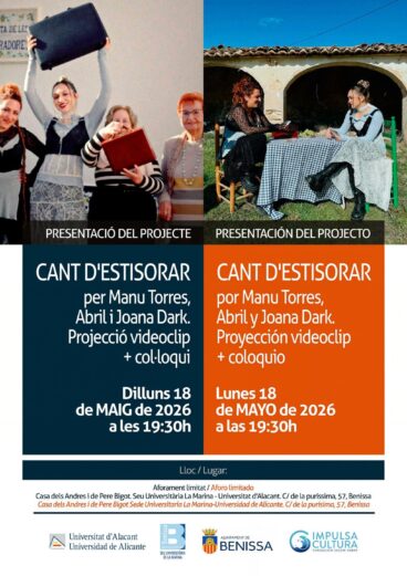 Cartel de presentación del proyecto «Cant d’Estisorar» en Benissa