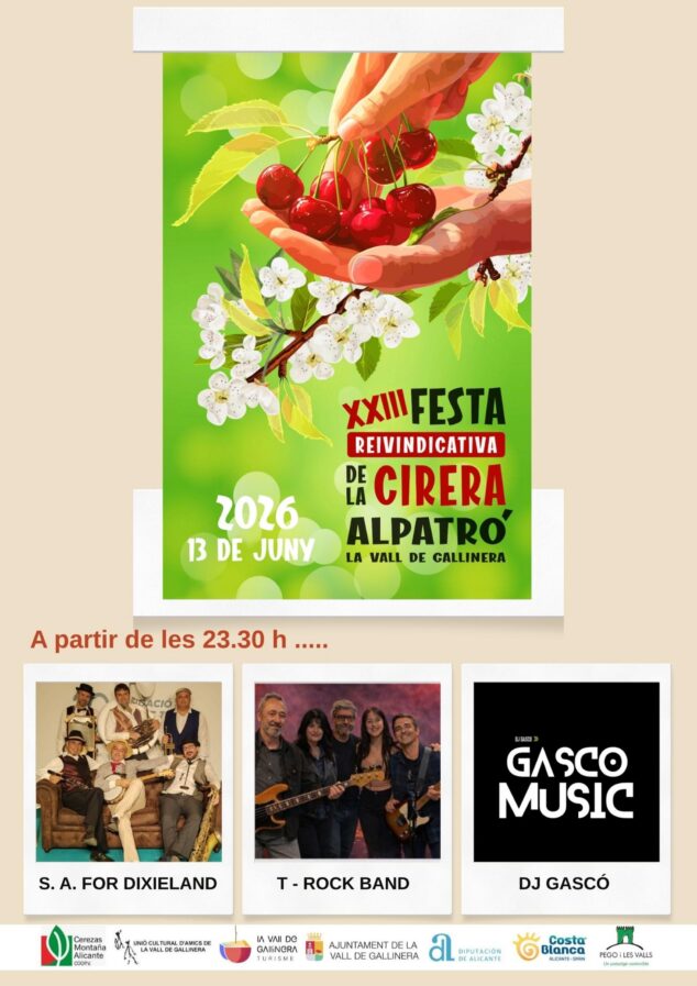 Cartel XXIII Festa de la Cirera La Vall de Gallinera 2026