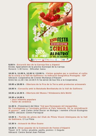 Cartel de la XXIII Festa de la Cirera 2026