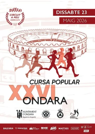 Cartell de la XXVI Cursa Popular d’Ondara