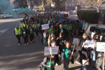 Concentración educativa en Dénia en la huelga del 31 de marzo de 2026 (archivo)