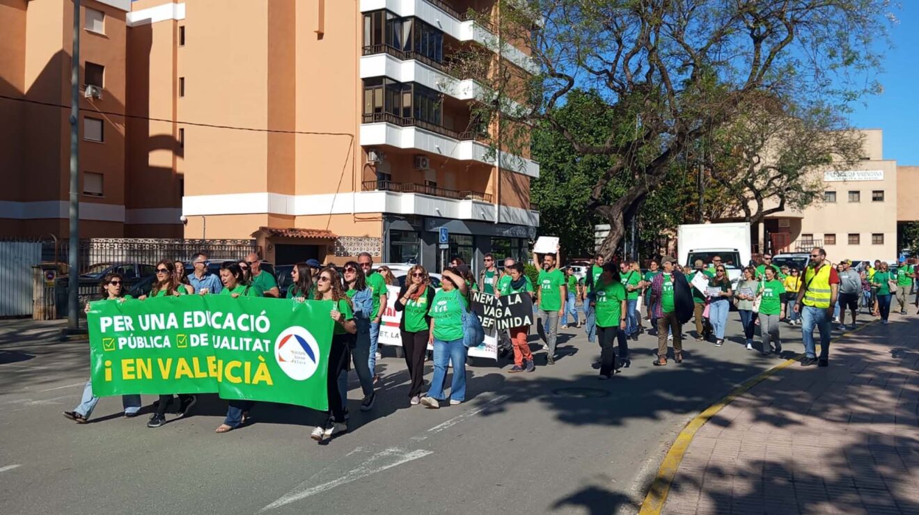 Huelga docente en la Marina Alta el 11 de mayo en una concentración en Dénia