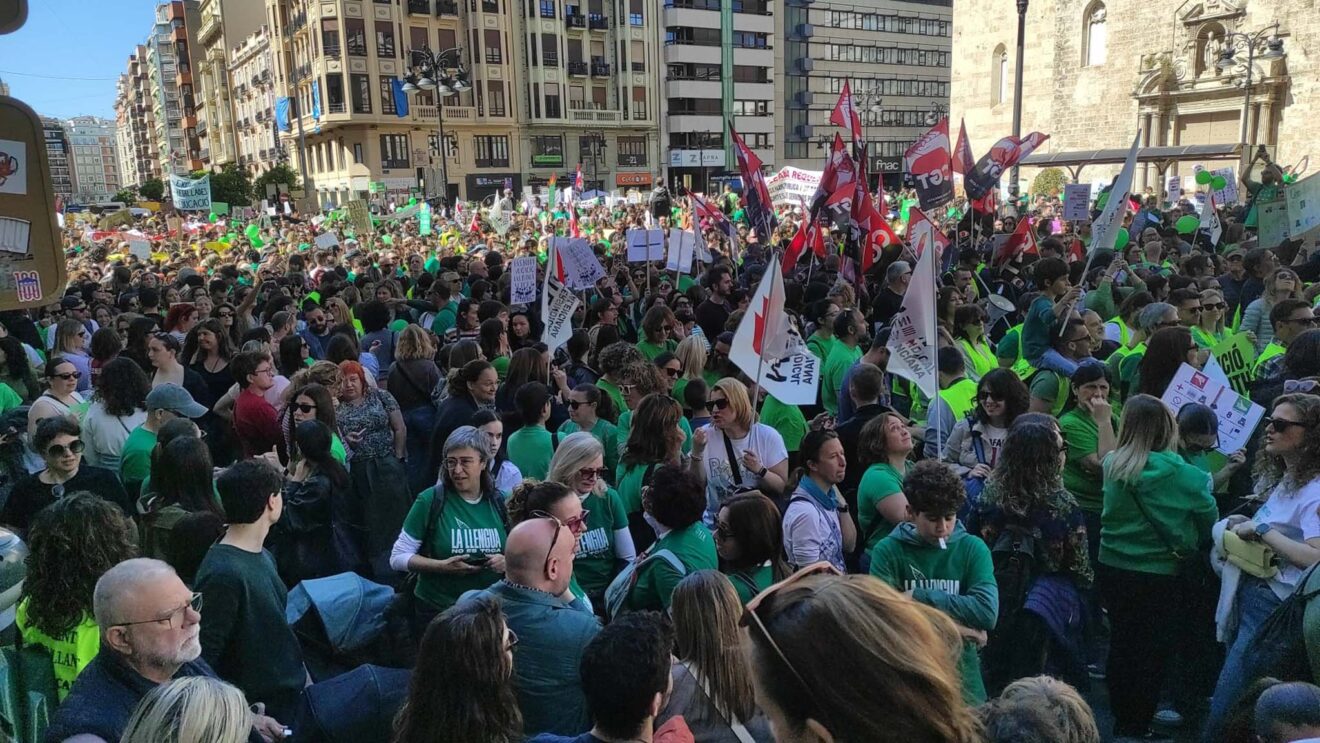 La huelga educativa el 31 de marzo 2026 tomó el centro de València