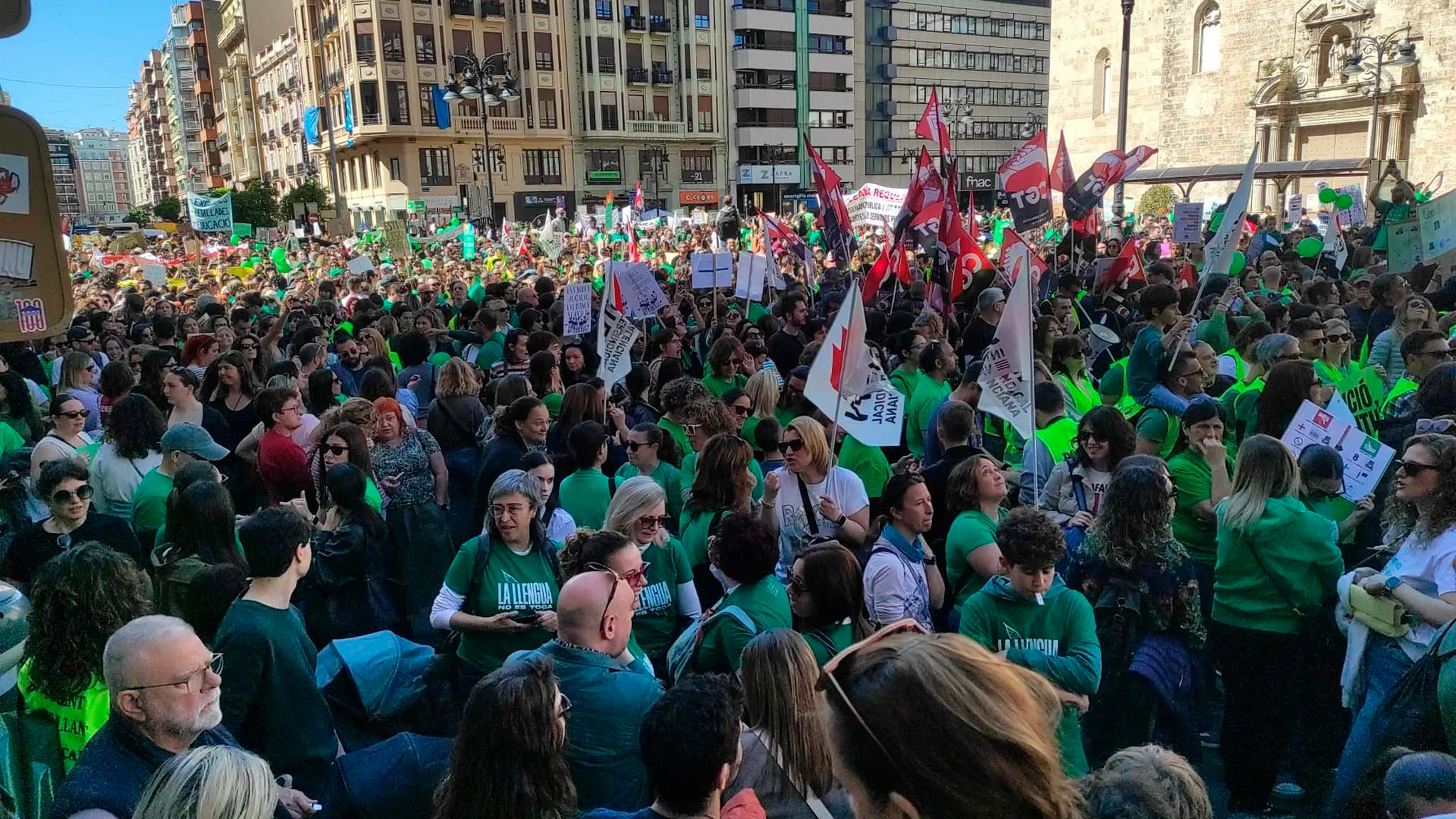 la huelga educativa el 31 de marzo 2026 tomo el centro de valencia