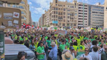 Manifestación de docentes en València el 11 de mayo 2026