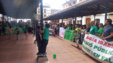 Manifestación en Pedreguer en apoyo a la huelga docente 01