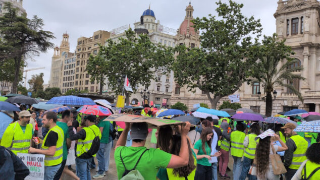 manifestacion en valencia el 5o dia de huelga de docentes 18
