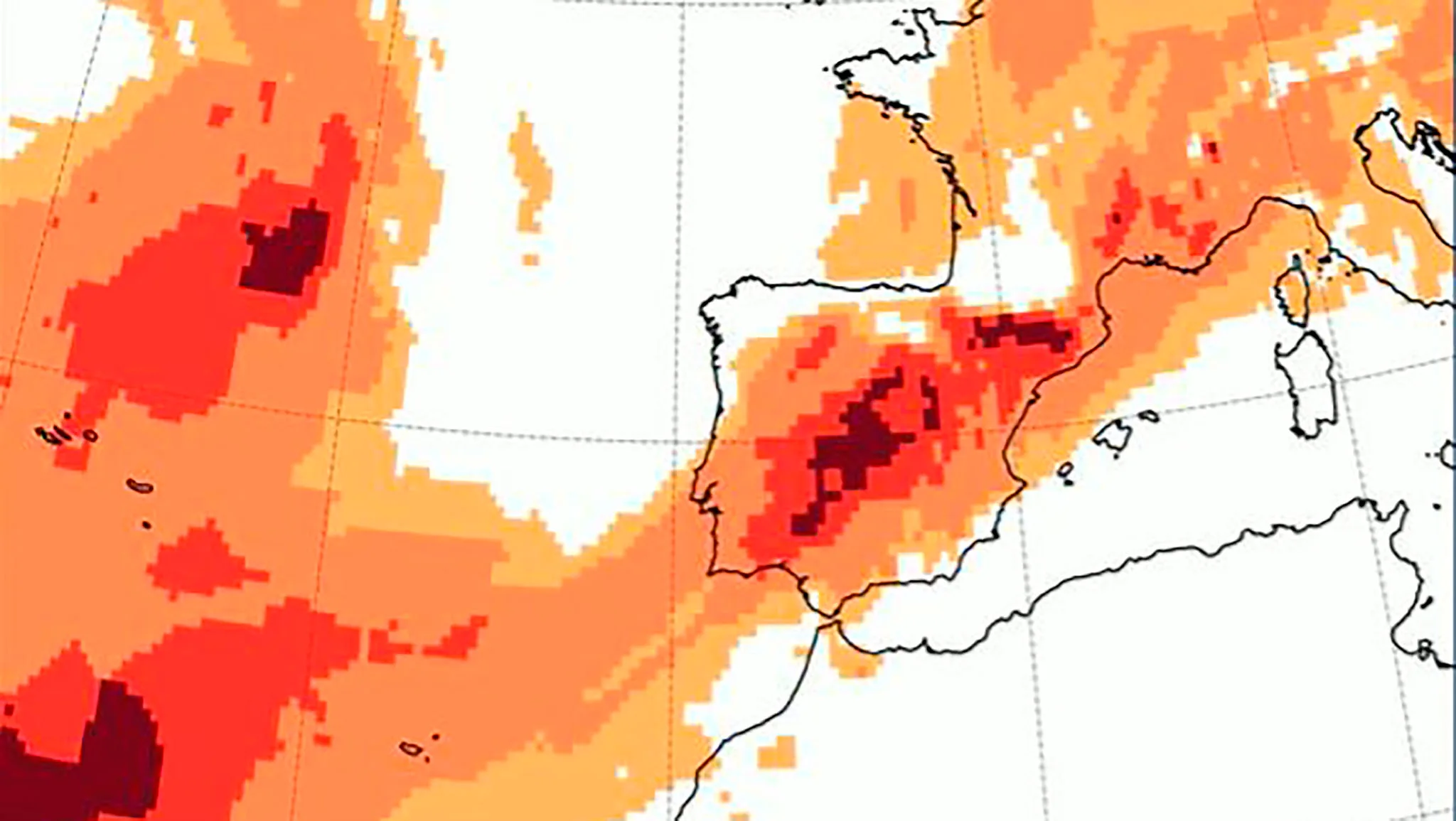 mapa de percentiles de temperaturas de la aemet en la semana del 25 al 31 de mayo