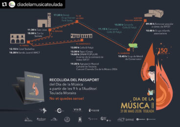 Mapa del recorrido de las actuaciones del Día de la Música de Teulada Moraira 2026