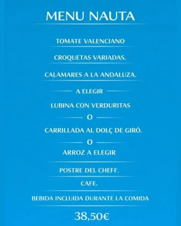 Menú Nauta 38,50€