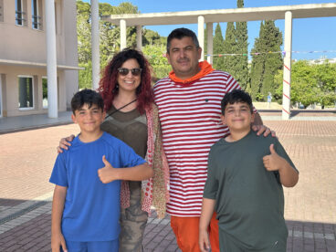 Paco Cholbi, Mar Chorro y sus hijos, Gerard y Andreu, alma de ‘El monstre Petorro’