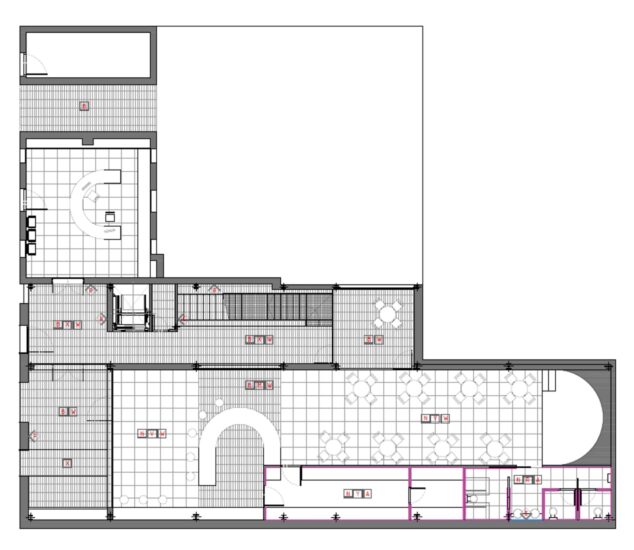 Imagen: Plano de planta del proyecto de rehabilitación del edificio Centre Artístic Musical en Pedreguer