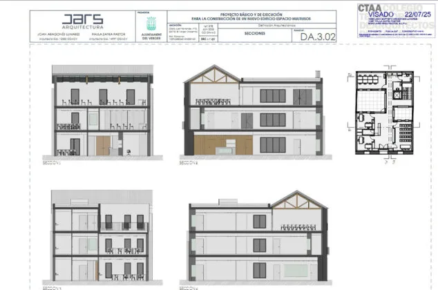 El Verger transforma su Antic Ajuntament en un moderno espacio polivalente 5 planos del proyecto de rehabilitacion del antic ajuntament del verger 1