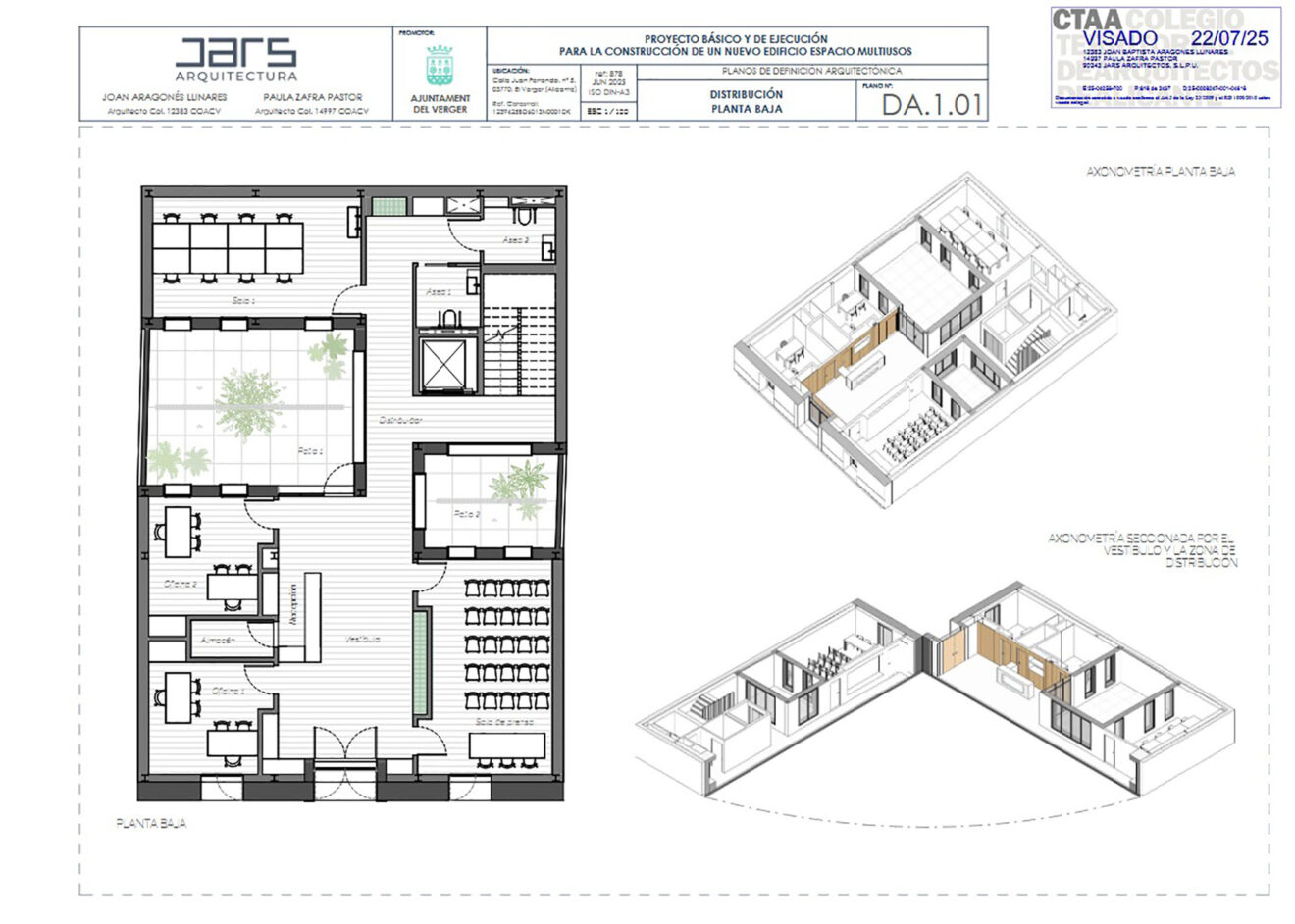 Planos del proyecto de rehabilitación del Antic Ajuntament del Verger 4