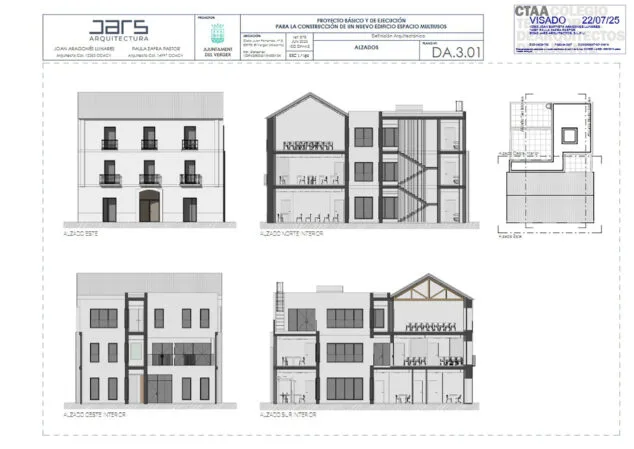 El Verger transforma su Antic Ajuntament en un moderno espacio polivalente 2 Imagen: Planos del proyecto de rehabilitación del Antic Ajuntament del Verger