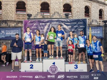 Podio de atletas locales en la Cursa Popular de Ondara