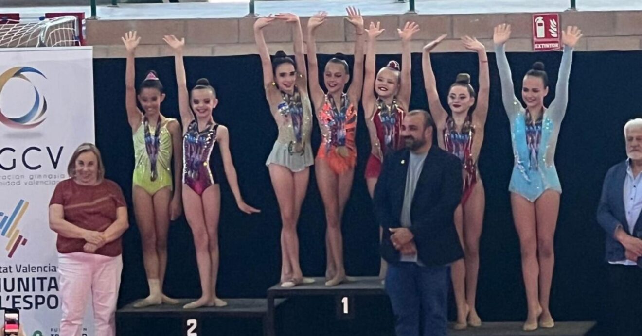 Podio del Campeonato Provincial de Gimnasia Rítmica en Burjassot