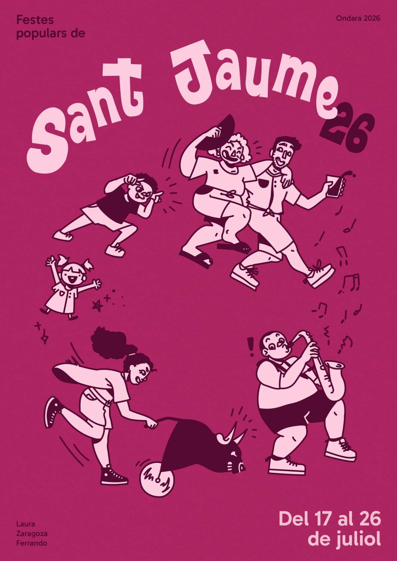Portada del libro de Fiestas de Sant Jaume Ondara 2026, por Laura Zaragoza