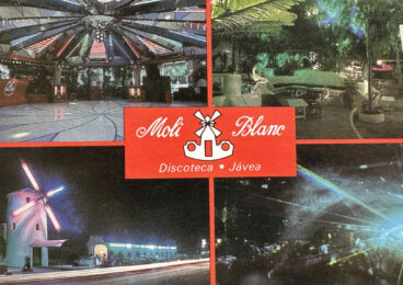 Postal de la discoteca Moli Blanc – Imagen del libro ‘150 anys de música i ball a la Marina Alta’