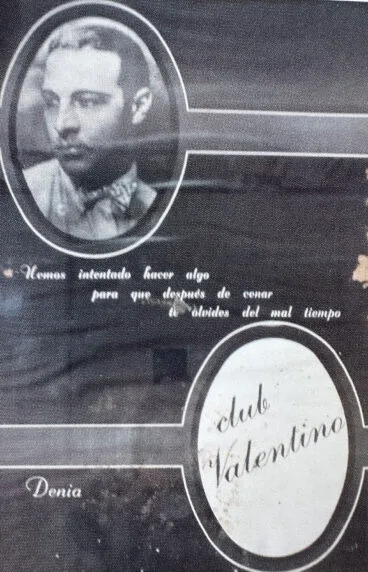 Postal de Valentino Discoteca de Dénia – Imagen del libro ‘150 anys de música i ball a la Marina Alta’