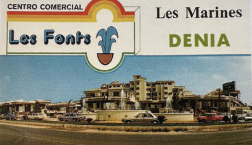 Postal del centro comercial Les Fonts de Dénia donde se ubicaba la discoteca Golden – Imagen del libro ‘150 anys de música i ball a la Marina Alta’