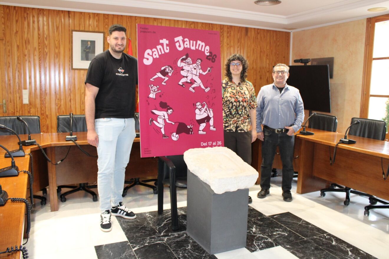 Presentación de la portada del libro de fiestas Sant Jaume 2026 en Ondara