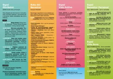 Programación de la primera Feria de la Salud de Pedreguer
