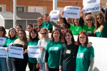 Protesta educativa en el CEIP Pou de la Muntanya en Dénia (archivo)