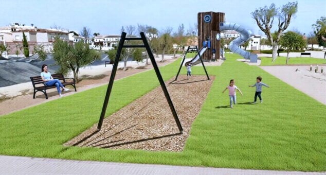 Imagen: Render del diseño del nuevo parque infantil en la zona de Tossals, Ondara.