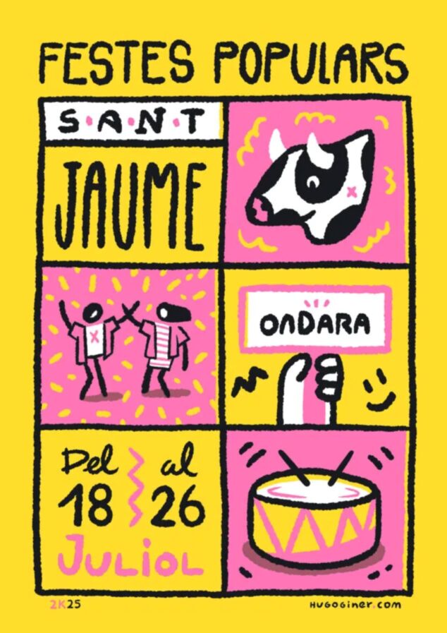 Programa de Fiestas de Sant Jaume 2025 de Ondara 1 Imagen: Cartel de Fiestas Sant Jaume Ondara 2025