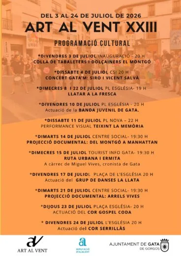 Cartel de programación cultural Art al Vent XXIII