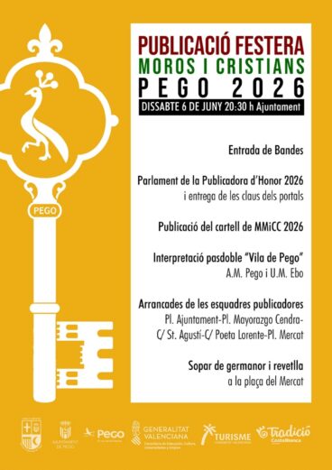Cartel programación Publicació Festera Pego 2026