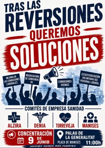 Cartel de la concentración de los comités de empresa de sanidad
