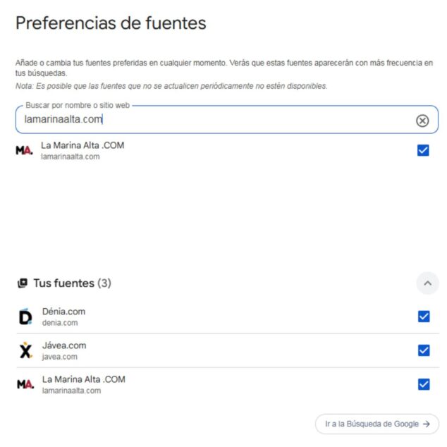 Imagen: Configura tu preferencia de fuente como LaMarinaAlta.com