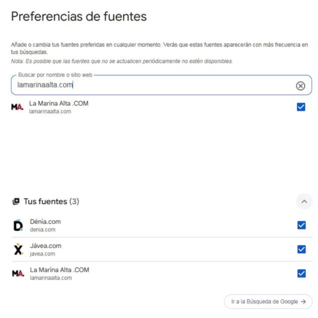 Imagen: Configura tu preferencia de fuente como LaMarinaAlta.com
