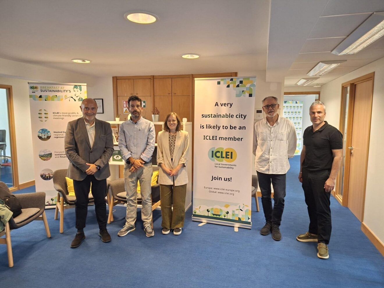 Delegación de Pedreguer en la sede de ICLEI en Bruselas