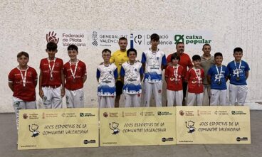 Pódium del campeonato autonómico alevín de escala i corda JECV