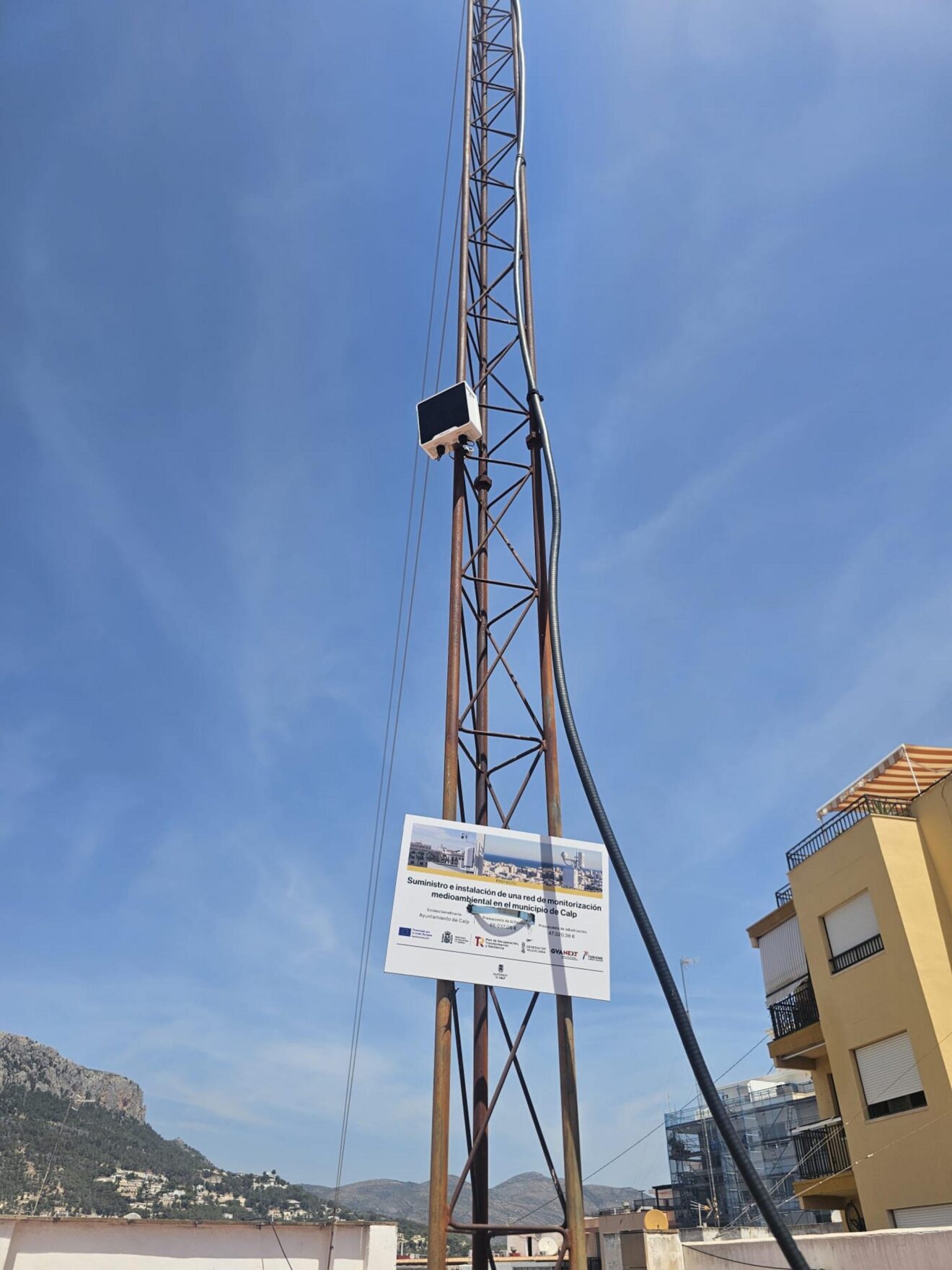 Estación de monitorización ambiental instalada en Calp
