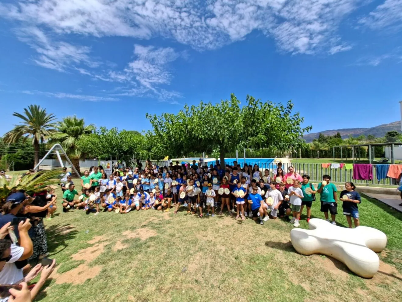 Participantes en la clausura de las ligas escolares de la Marina Alta