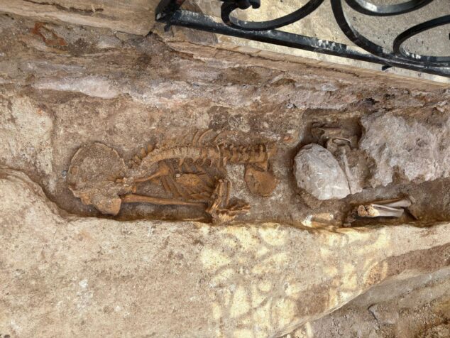 Imagen: Esqueleto humano descubierto durante unas obras de excavación.