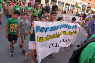 Manifestación en Dénia huelga educación pública 3 junio 09