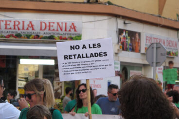 Manifestación en Dénia huelga educación pública 3 junio 19