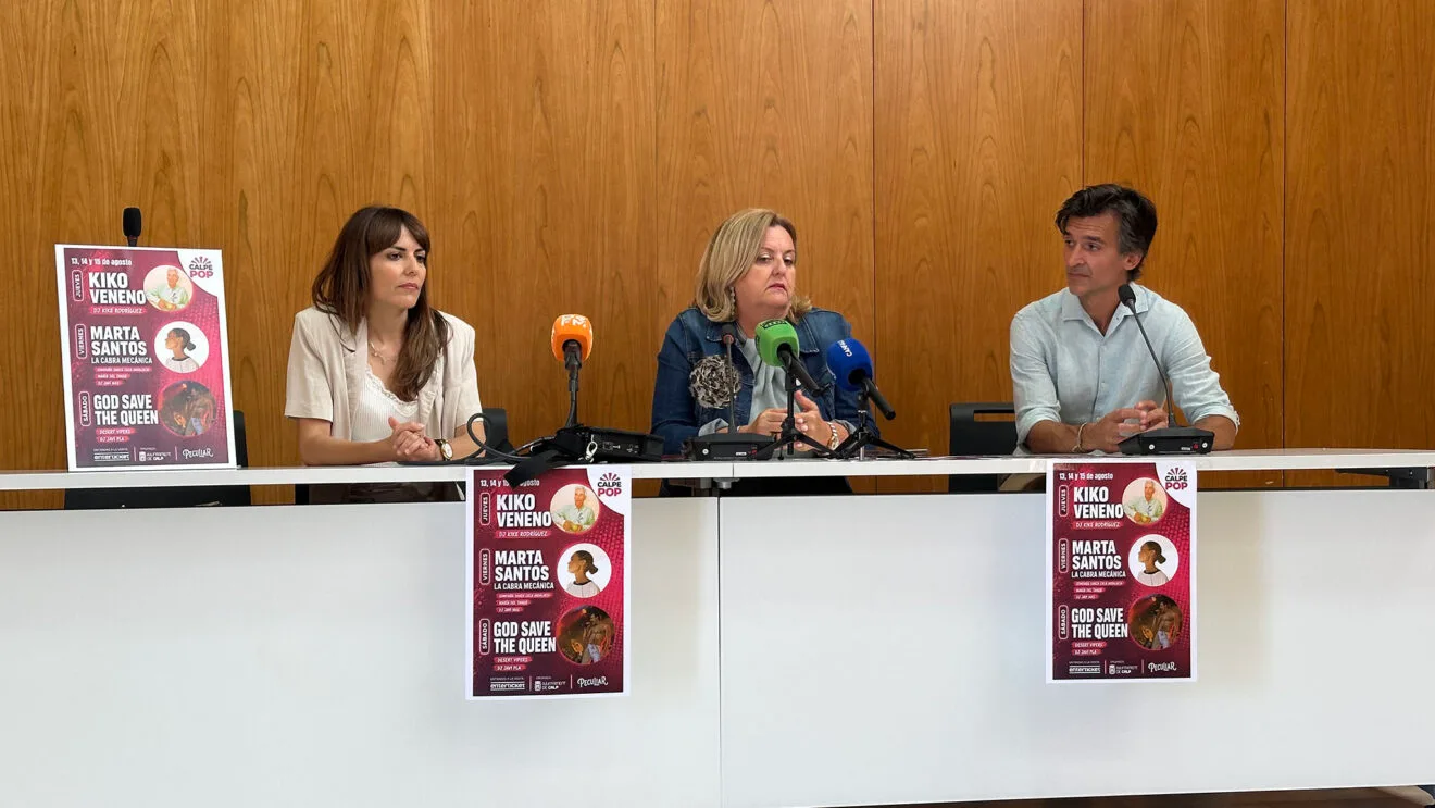 Mariola Mulet, Ana Sala y Jorge Gosálbez en la presentación de Calpe Pop 2026 en Casa Nova