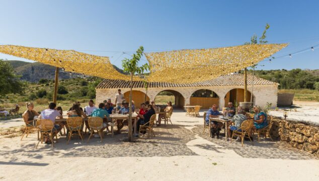 paisaje de vinedos y riuraus tradicionales donde se ubica el restaurante 2