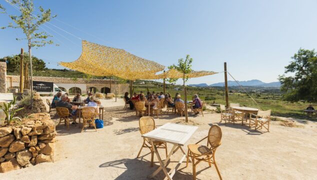 paisaje de vinedos y riuraus tradicionales donde se ubica el restaurante