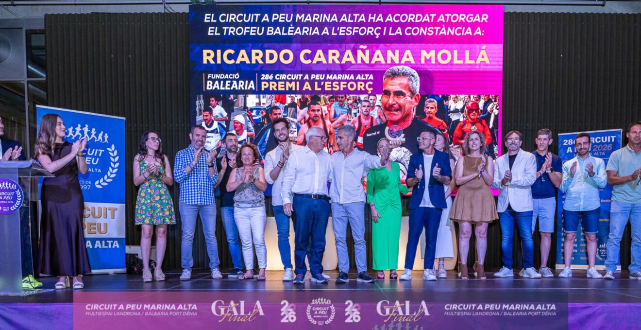 Ricardo Carañana recibe el Premi a l'Esforç en la Gala del Circuit a Peu