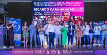 Ricardo Carañana recibe el Premi a l’Esforç en la Gala del Circuit a Peu