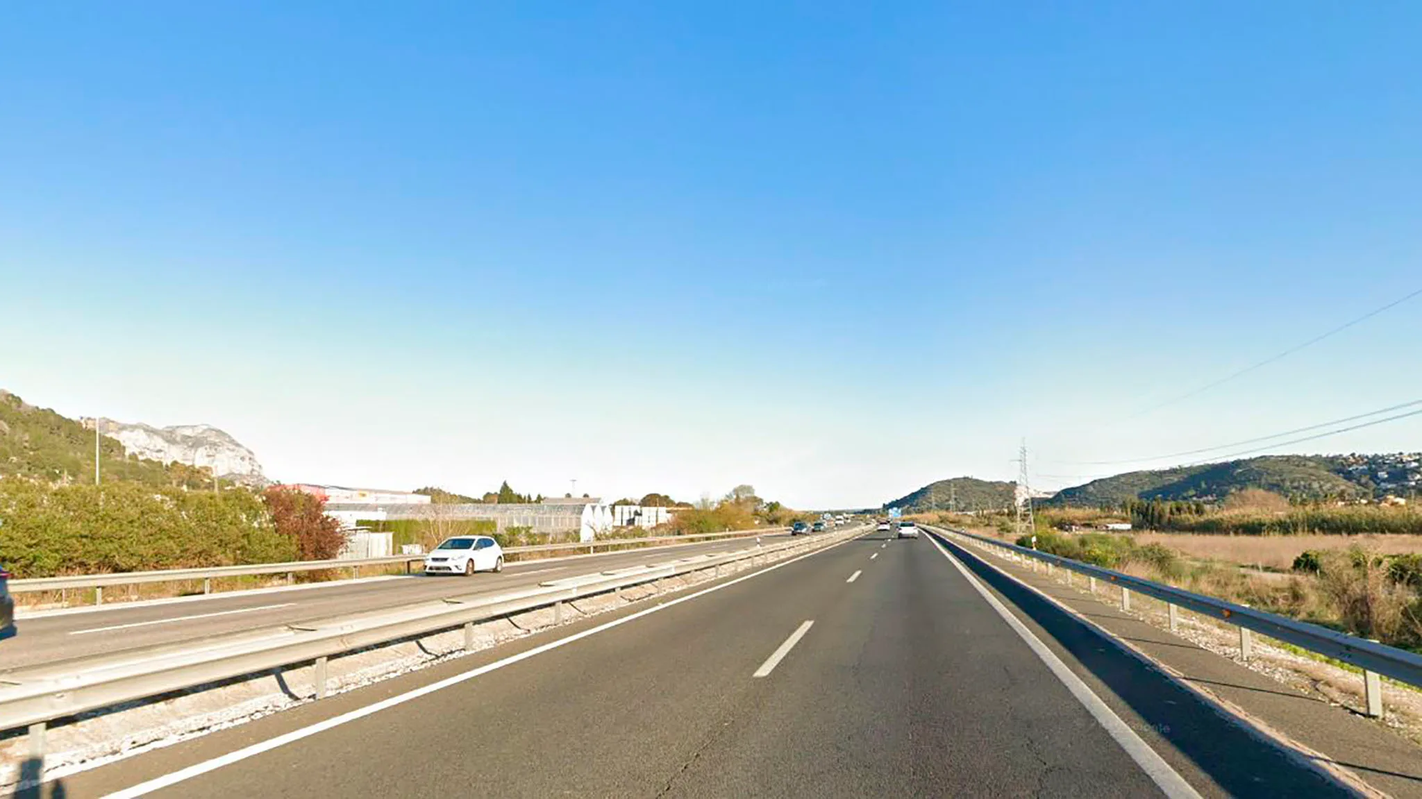 tramo de la ap 7 a la altura de pedreguer entre ondara y benissa